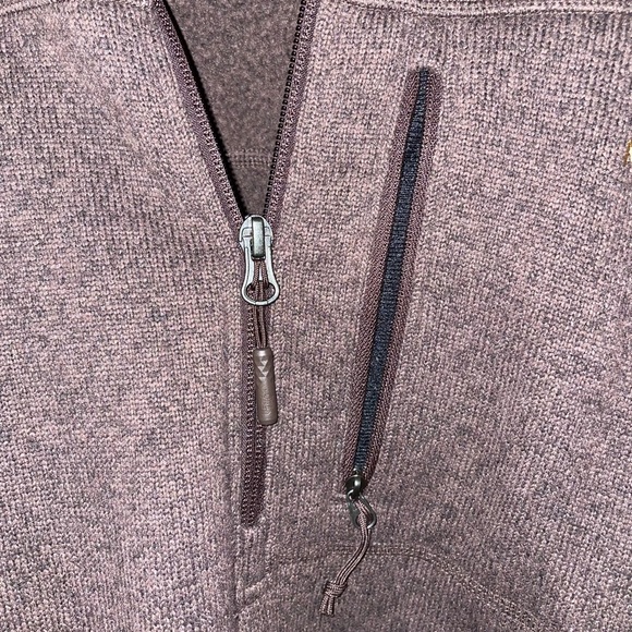 The northface mens 1/4 zip fleece sweater brown XL - Picture 4 of 5